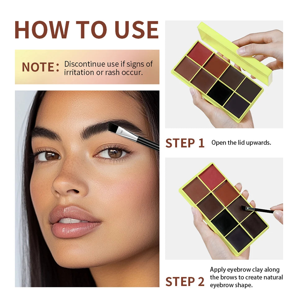 Curve Case Cream Eyebrow Cream Blush Highlighter Palette Matte Shimmer Finishes Shadow Tones Long-Lasting Cosmetics
