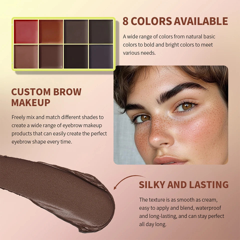 Curve Case Cream Eyebrow Cream Blush Highlighter Palette Matte Shimmer Finishes Shadow Tones Long-Lasting Cosmetics