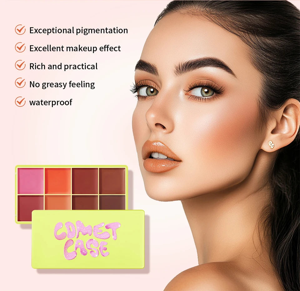 Curve Case Cream Eyebrow Cream Blush Highlighter Palette Matte Shimmer Finishes Shadow Tones Long-Lasting Cosmetics